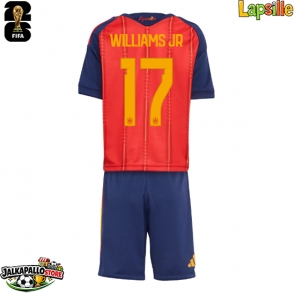 Espanja Nico Williams #17 Kotipaita Lapsille MM-kisat 2026 Lyhythihainen (+ shortsit)